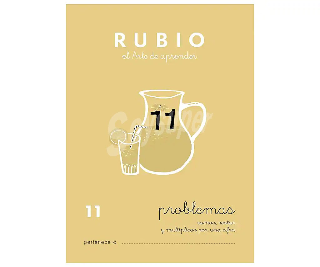 Problemas 11, sumar, restar y multiplicar por 1 cifra, 8-9 años rubio