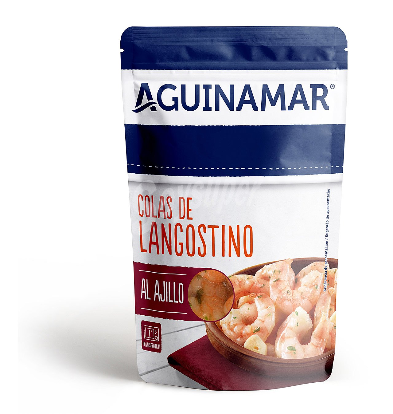 Colas de langostino aguinamar peladas al ajillo