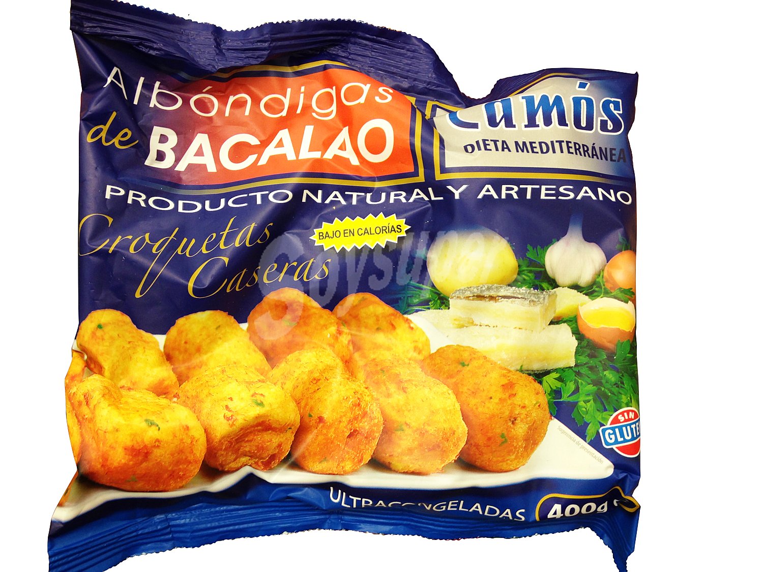 Albondigas congeladas de bacalao (croquetas caseras), camos