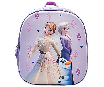 Mochila preescolar de un compartimento con serigrafia 3D, frozen.