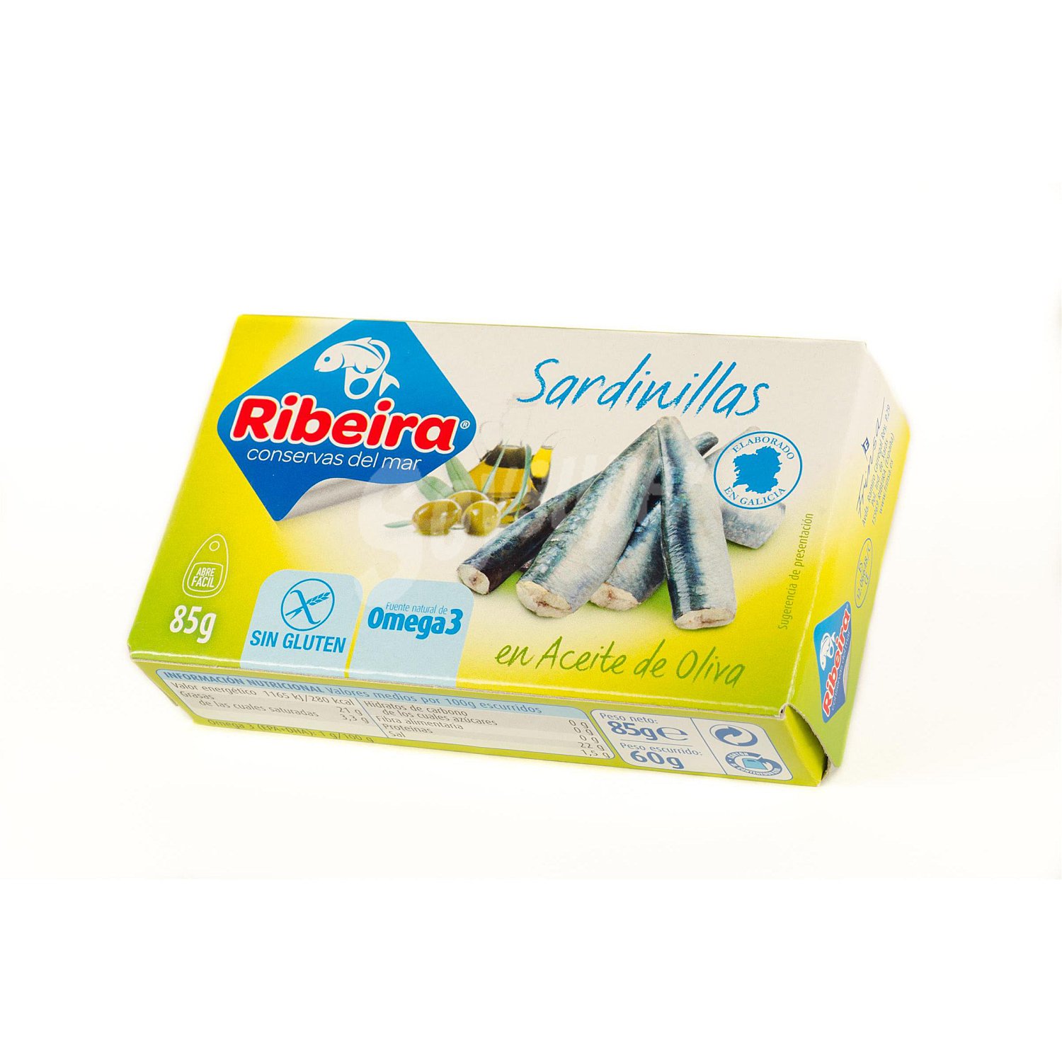 Sardinillas en aceite de oliva lata 60 gr