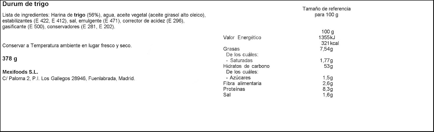 Mission Pan durum Foods