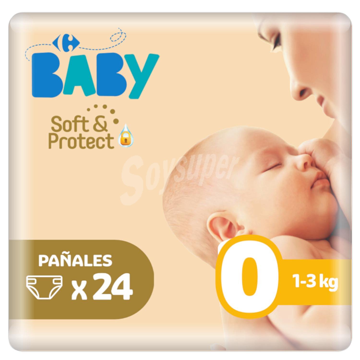 Pañales Carrefour Baby soft&protect Talla 0 (1-3 kg) soft-&-protect