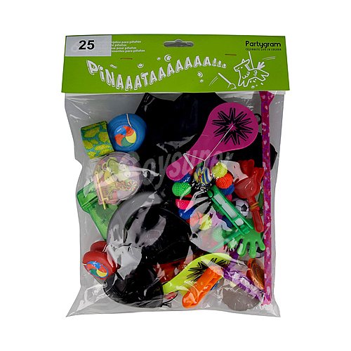 Conjunto de 25 juguetes para rellenar piñatas, PARTYGRAM.