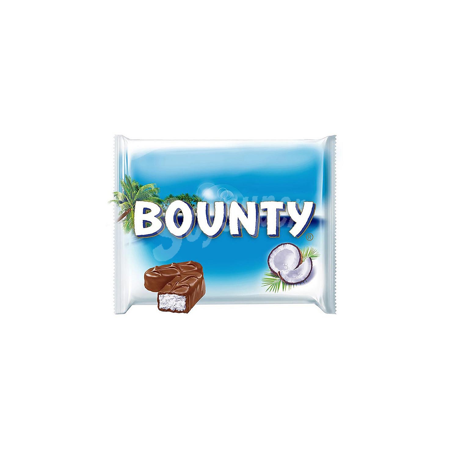 Barritas de chocolate con leche relleno de coco Bounty