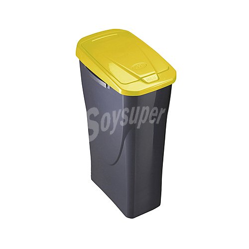 Ecobin Cubo de basura con tapa. amarillo ecobin