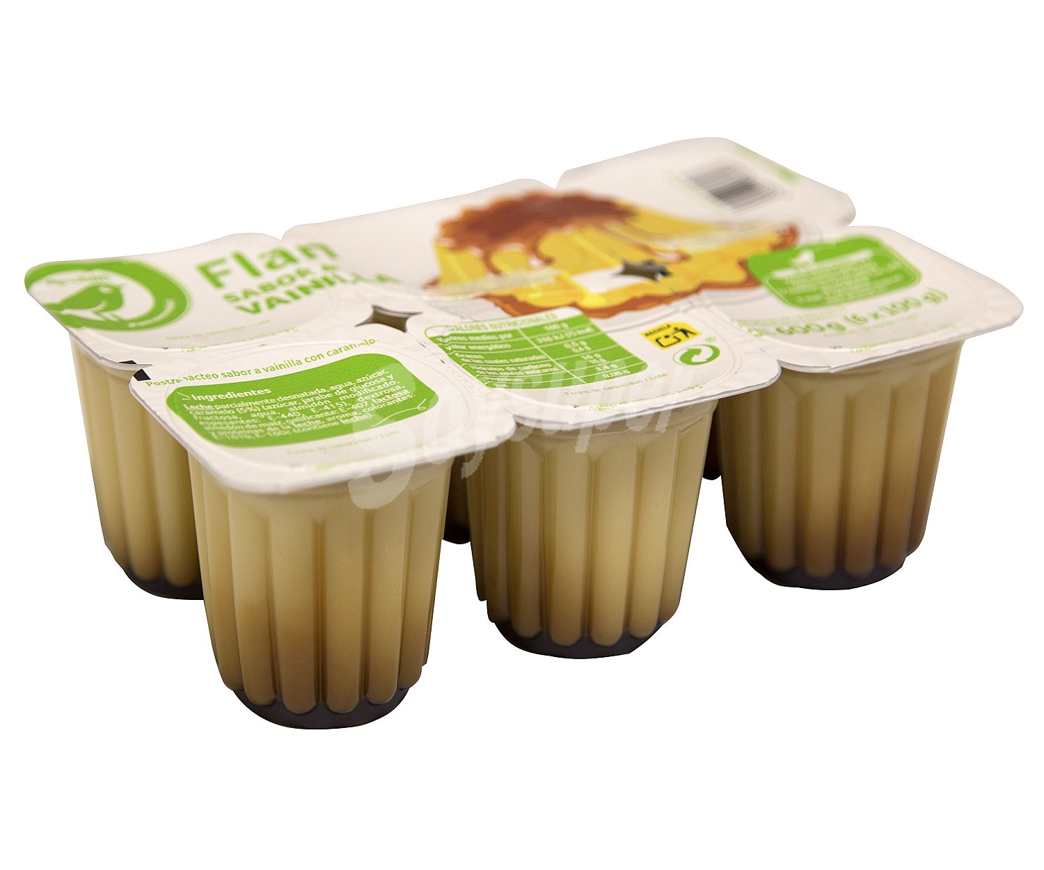 Producto económico alcampo Flan con sabor a vainilla producto económico alcampo