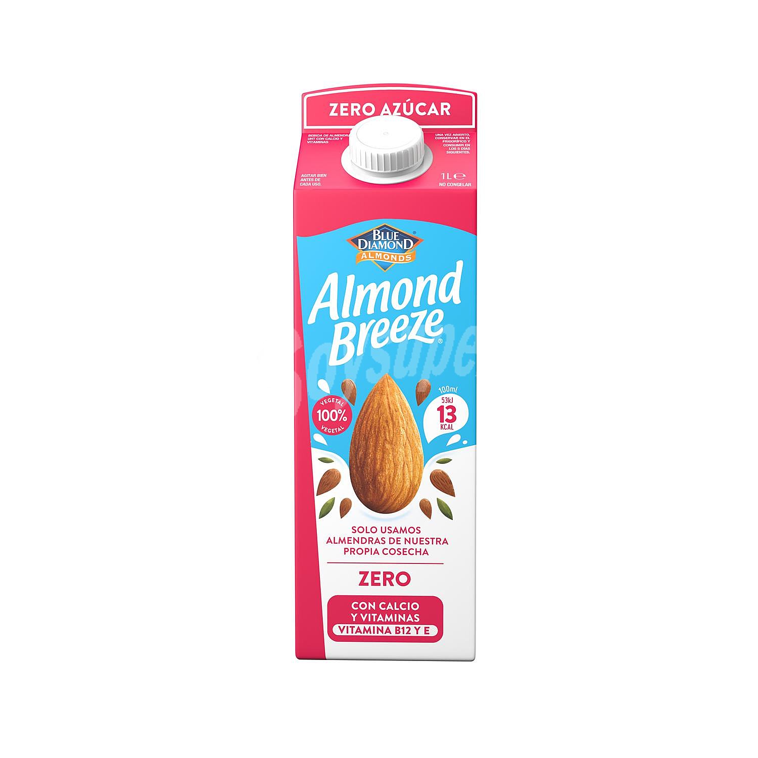 Bebida de almendras zero Almond Breeze sin gluten sin lactosa