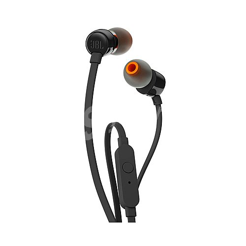 Auriculares tipo intrauditivo JBL T110 con cable, micrófono, color negro