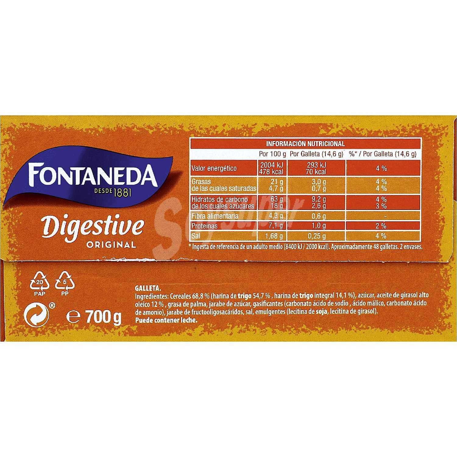 Galletas Digestive fontaneda