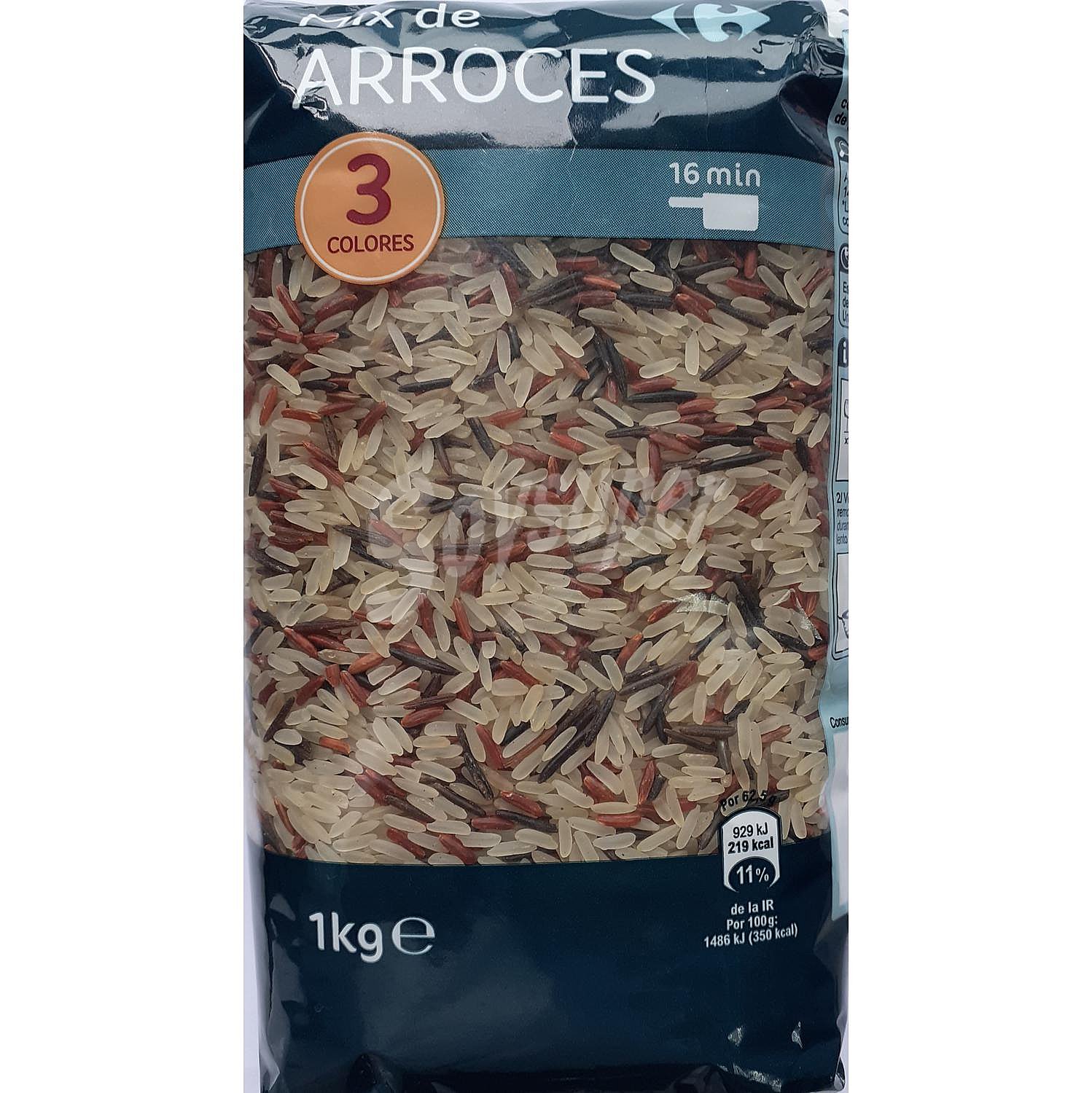 Arroz tres colores Carrefour