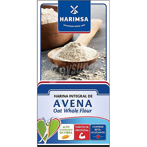 Harina de avena integral