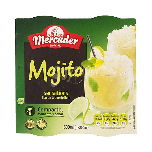 Helado de mojito Mercader sin gluten sin lactosa