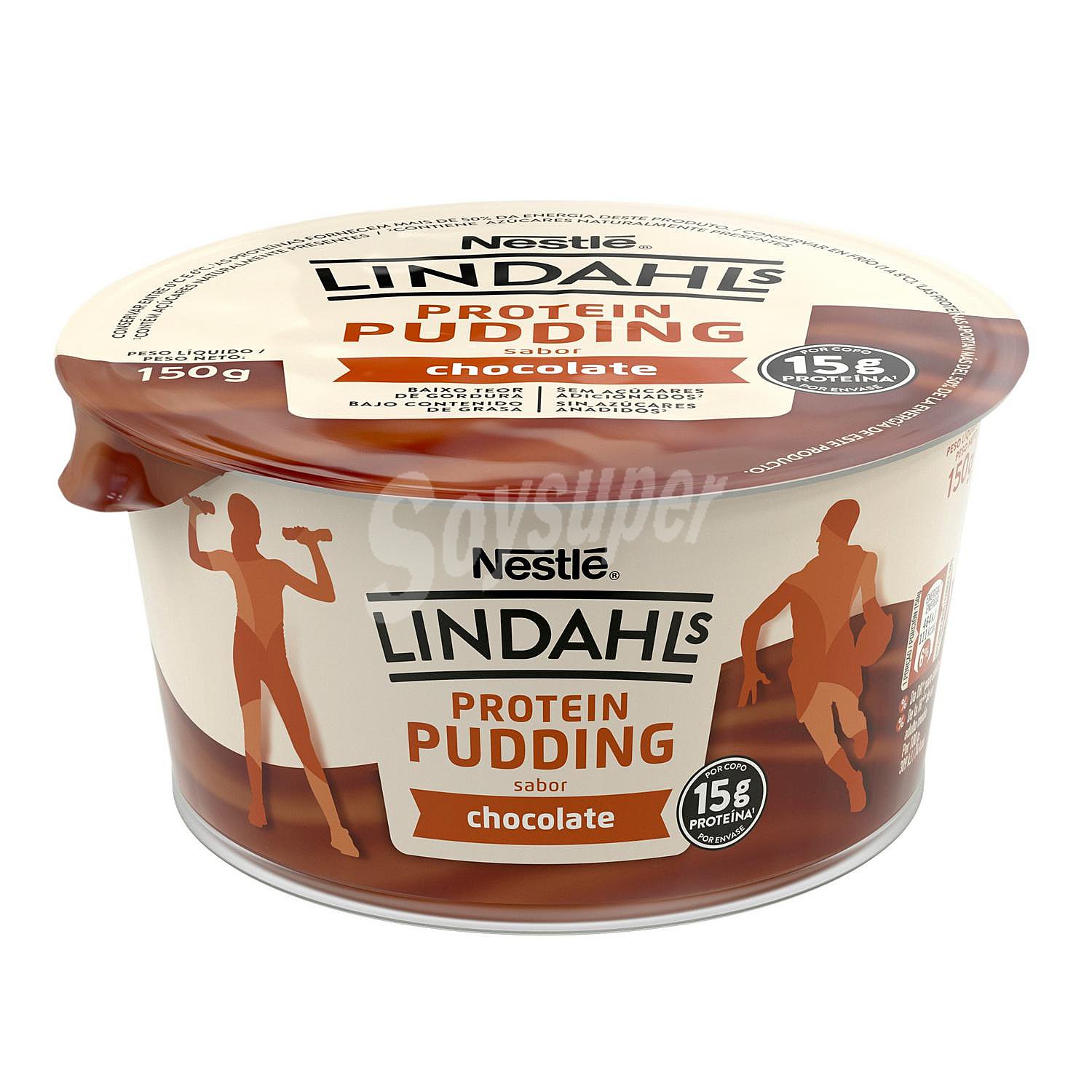 Pudding de proteínas sabor chocolate sin azúcar añadido Nestlé Lindahls