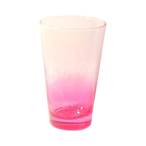 Vaso Petek con capacidad de 40 centílitros, color rosa efecto degradado pasabahce