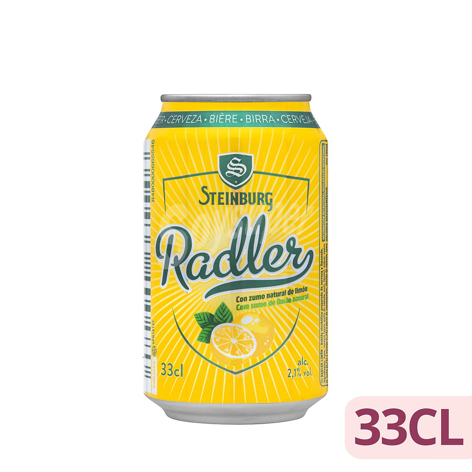 Cerveza radler con zumo natural de limon