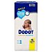 Pañal 2-5 kg Talla 1 dodot Sensitive, paquete 44 uds