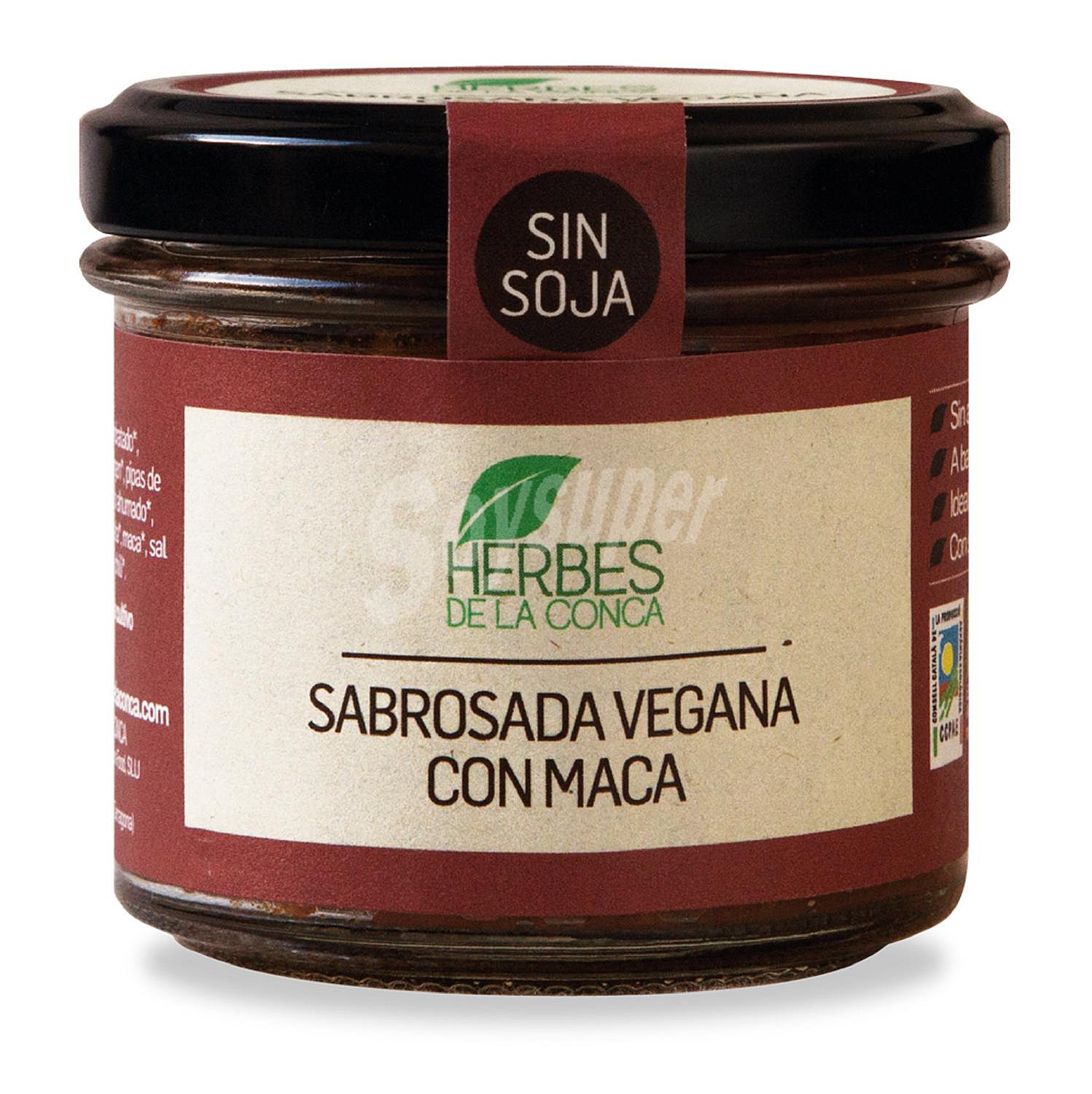 Paté de sabrosada vegana con maca ecológico Herbes de la Conca sin gluten