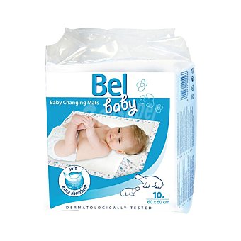 BEL Cambiador desechable de 60 x 60 cm, suave y extra absorvente BEL Baby