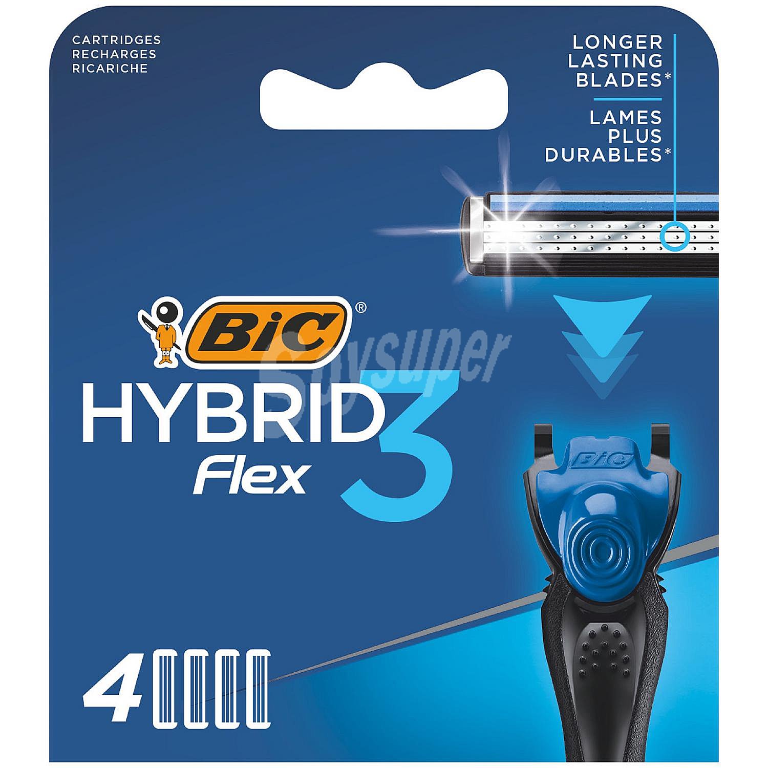 Recambios maquinilla Hybrid 3 Flex Bic