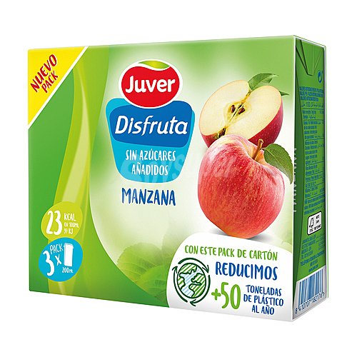 Juver Néctar de manzana, sin azúcares añadidos juver disfrutabrick