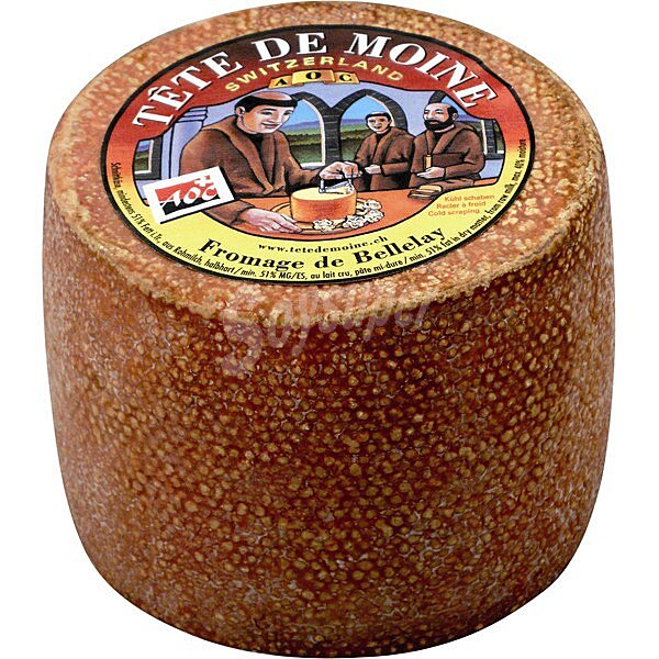 Tête Moine queso suizo elaborado con leche cruda de vaca D.O.P. peso aproximado pieza