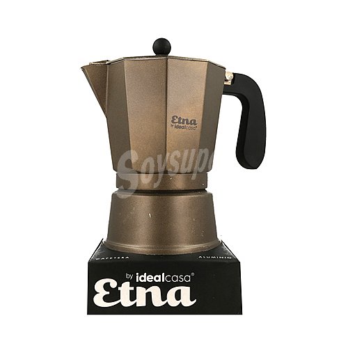 Cafetera italiana convencional con capacidad de 3 tazas, no apta para inducción, Etna idealcasa