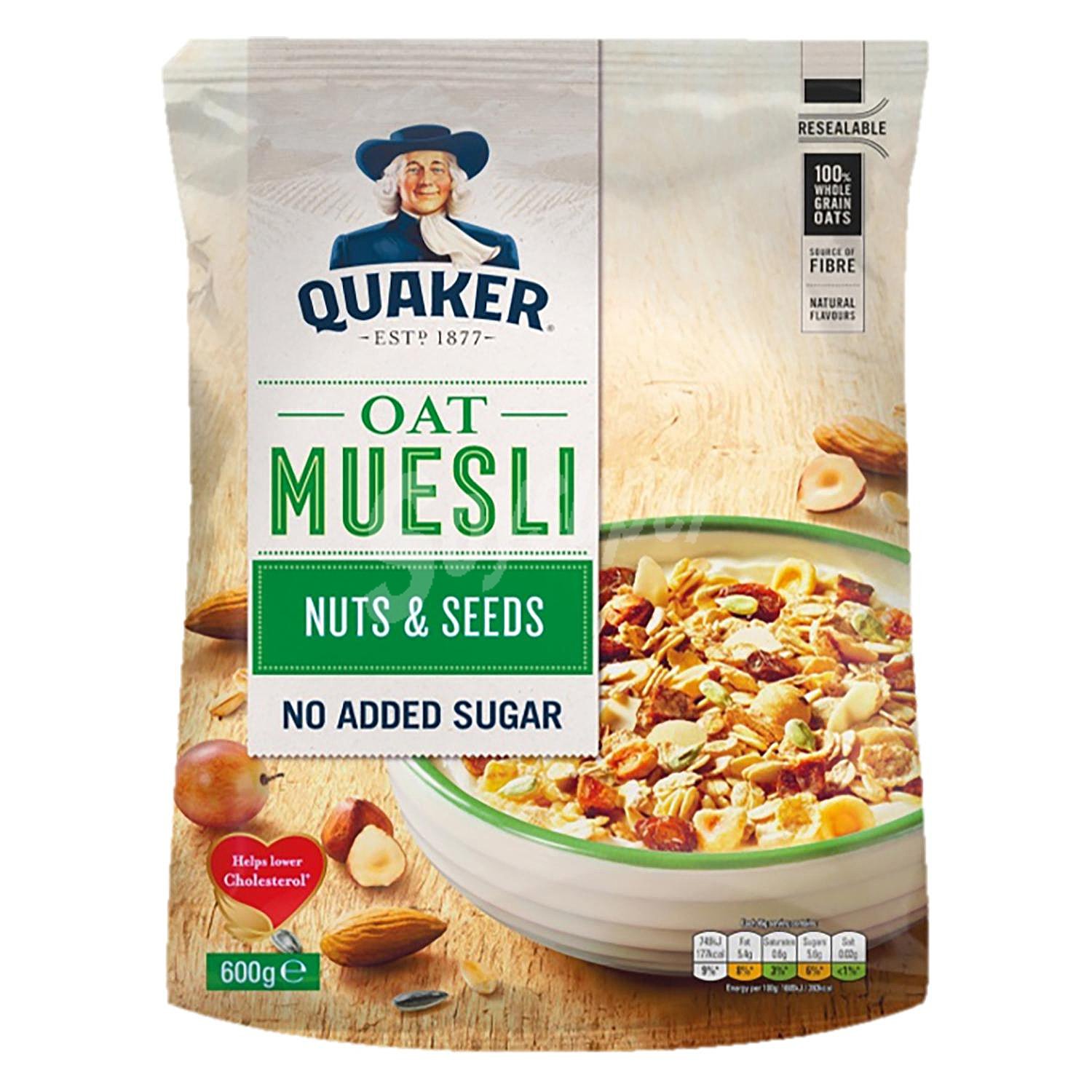 Muesli cin frutos secos, sin azúcares añadidos