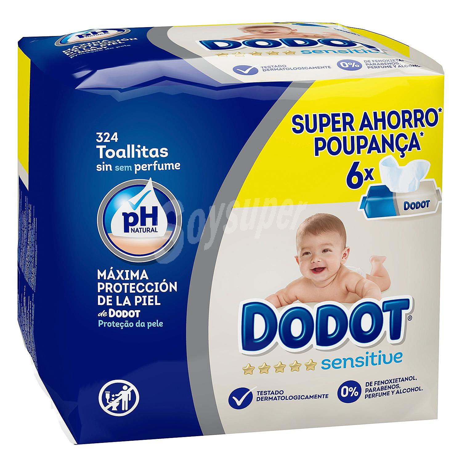 Toallitas húmedas para bebé sin perfume