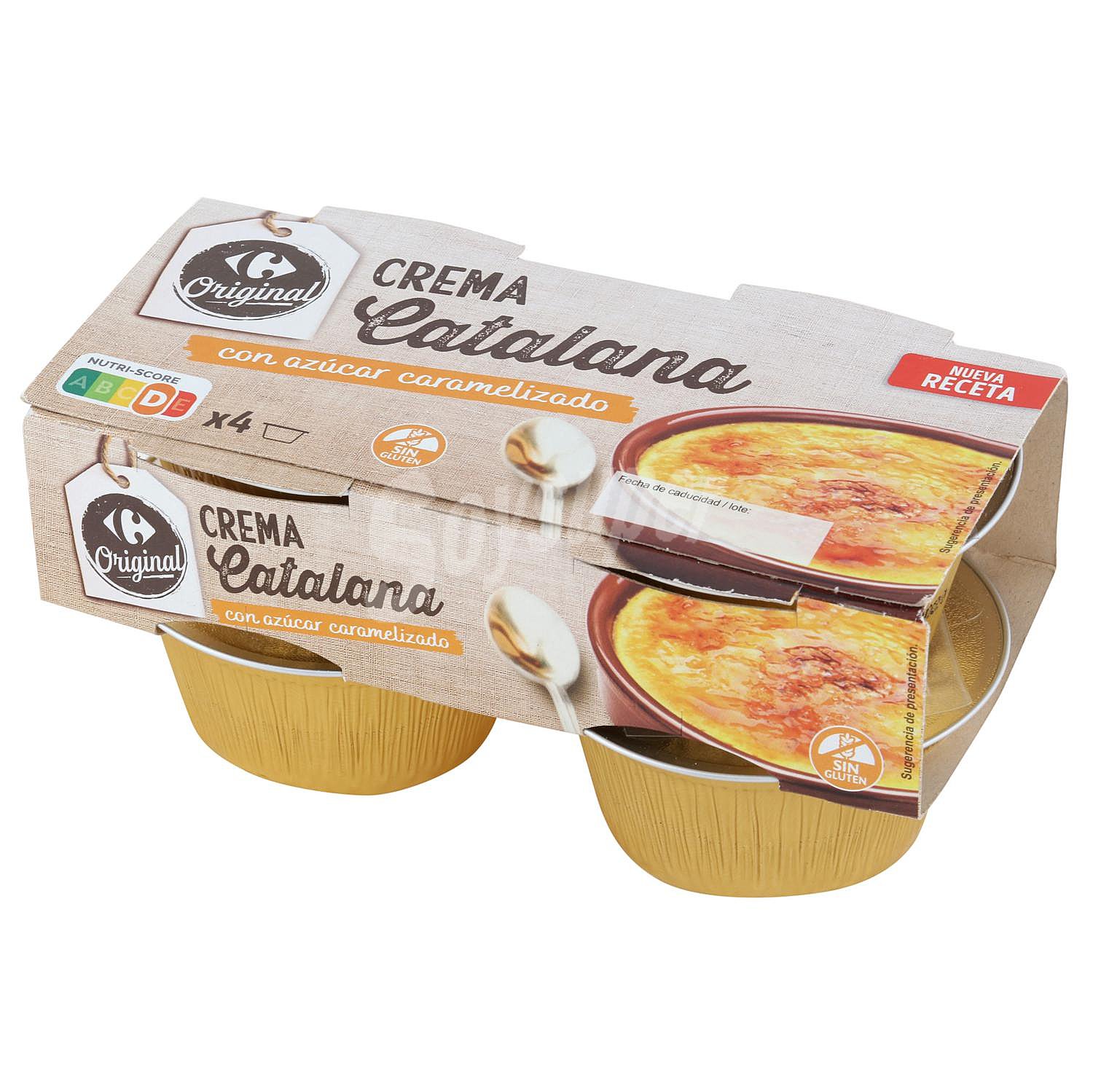 Crema catalana con azúcar caramelizado Carrefour Original sin gluten