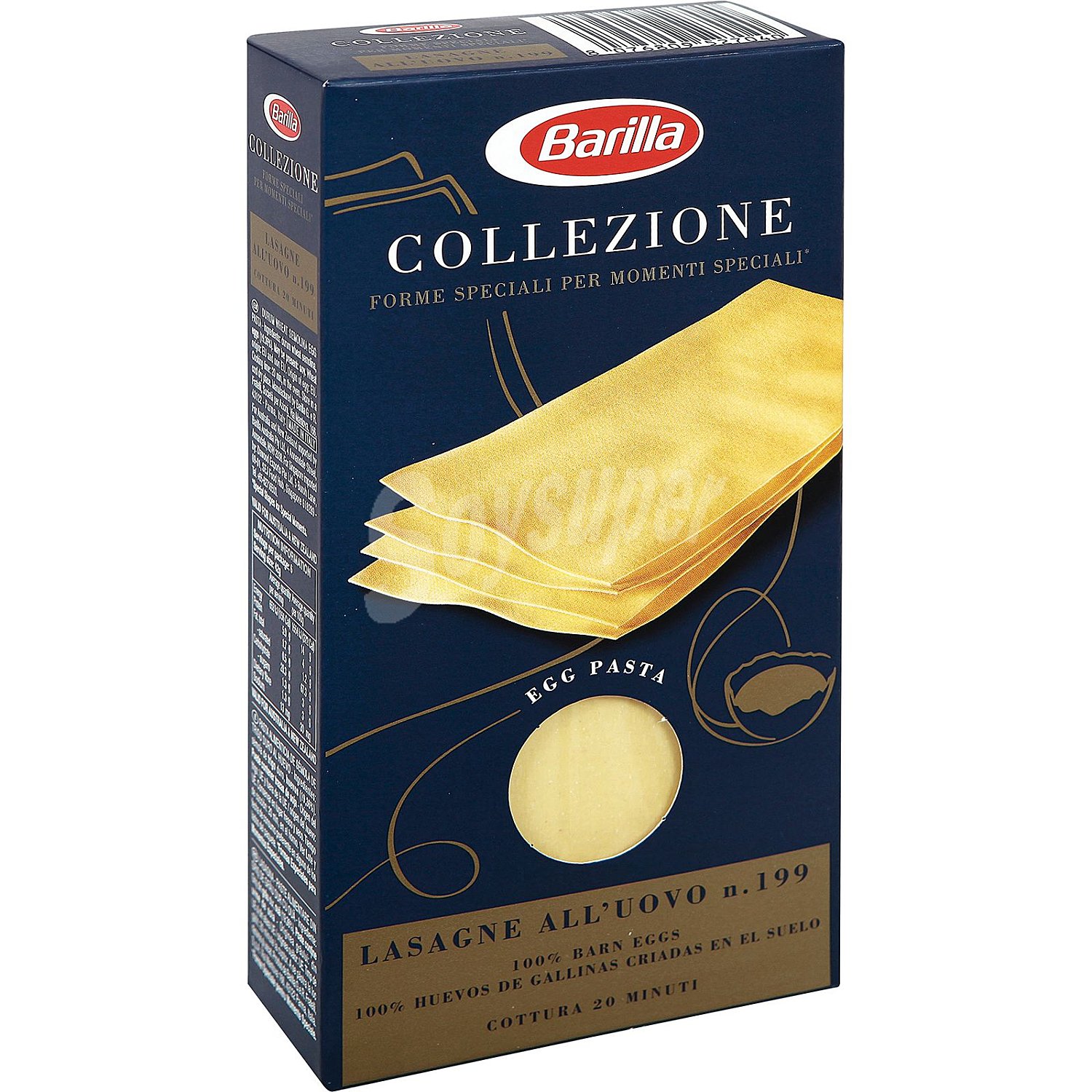 Placas para lasaña al huevo Collezione Barilla