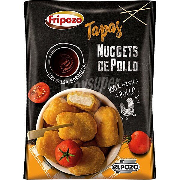 Nuggets de pechuga de pollo con salsa barbacoa