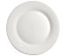 Plato llano redondo de porcelana blanca, 25cm. actuel.