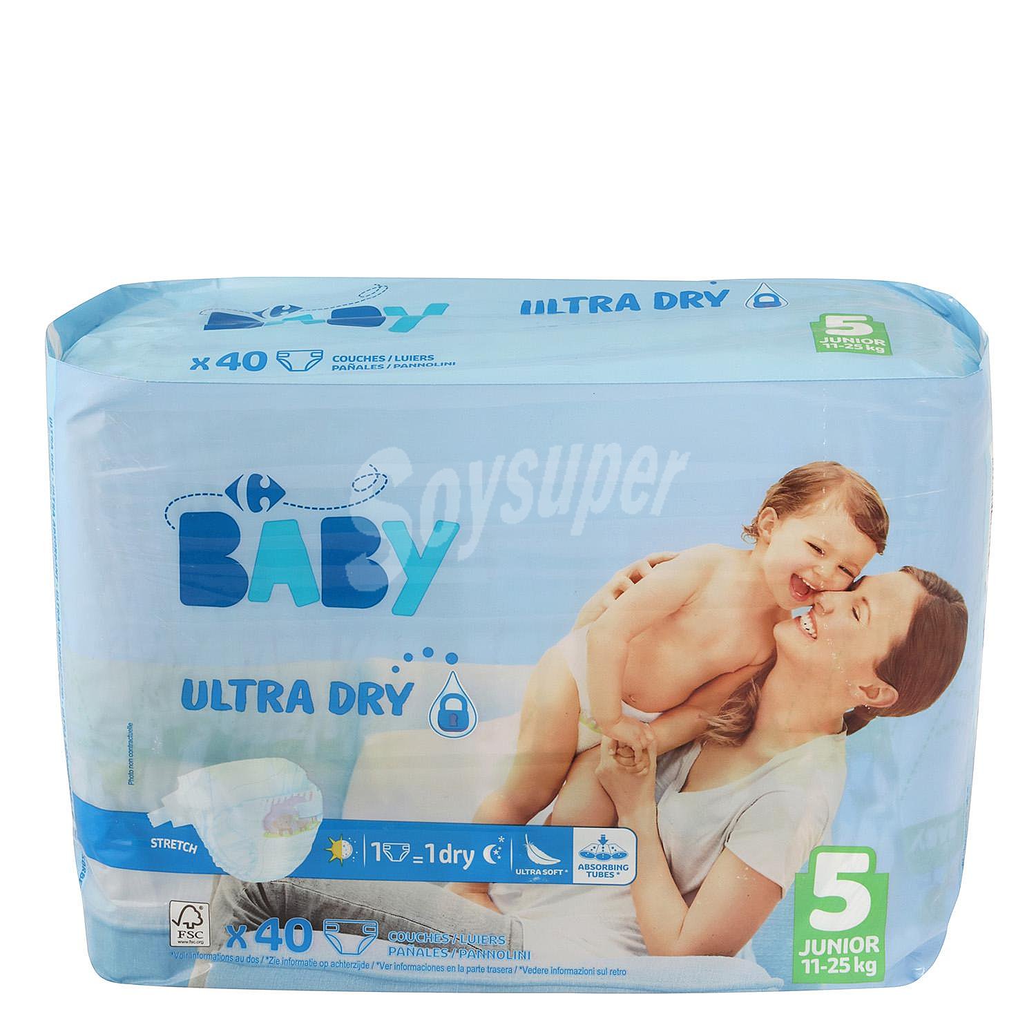 Pañales Ultra dry T5 (11kg.-25kg.)