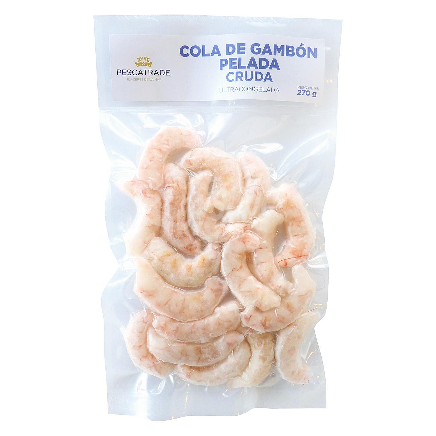 Cola de gambón peladas crudas ultracongelada