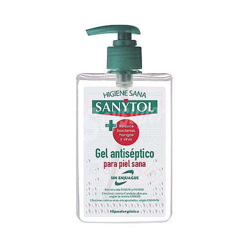 Gel antiséptico sin enjuague para una piel sana sanytol