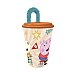 Vaso infantil con tapa y pajita diseño Peppa Pig, , stor