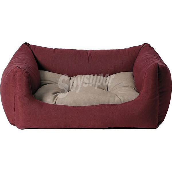 Cama para perros y gatos Confort loneta beige talla mediana 73x63x24 cm 1 unidad