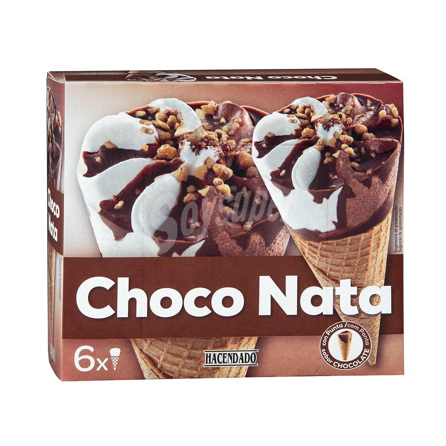 Helado cono nata chocolate