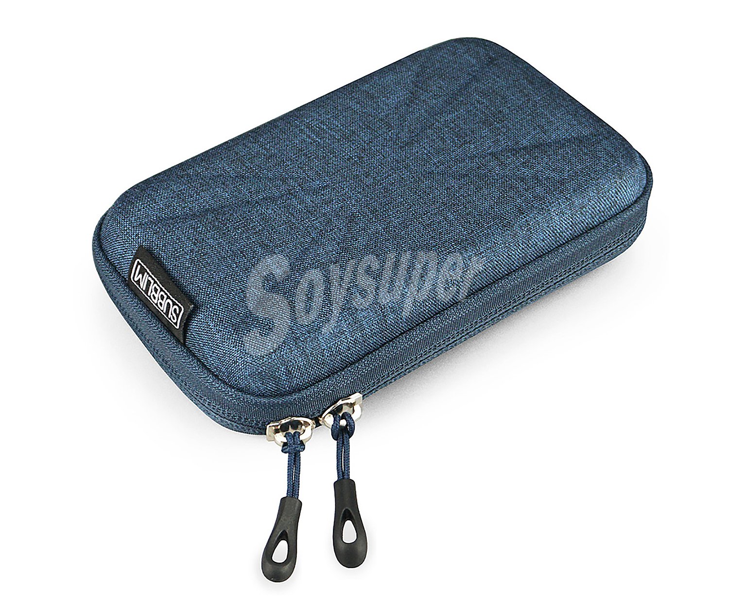 Funda para disco duro 2,5" HDD Business Case Dark Blue, exterior rígido, bolsillo interior