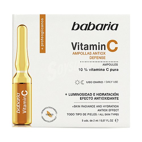 Babaria Tratamiento en ampollas de uso diario con efecto antioxidante e hidratante babaria Vitamin C