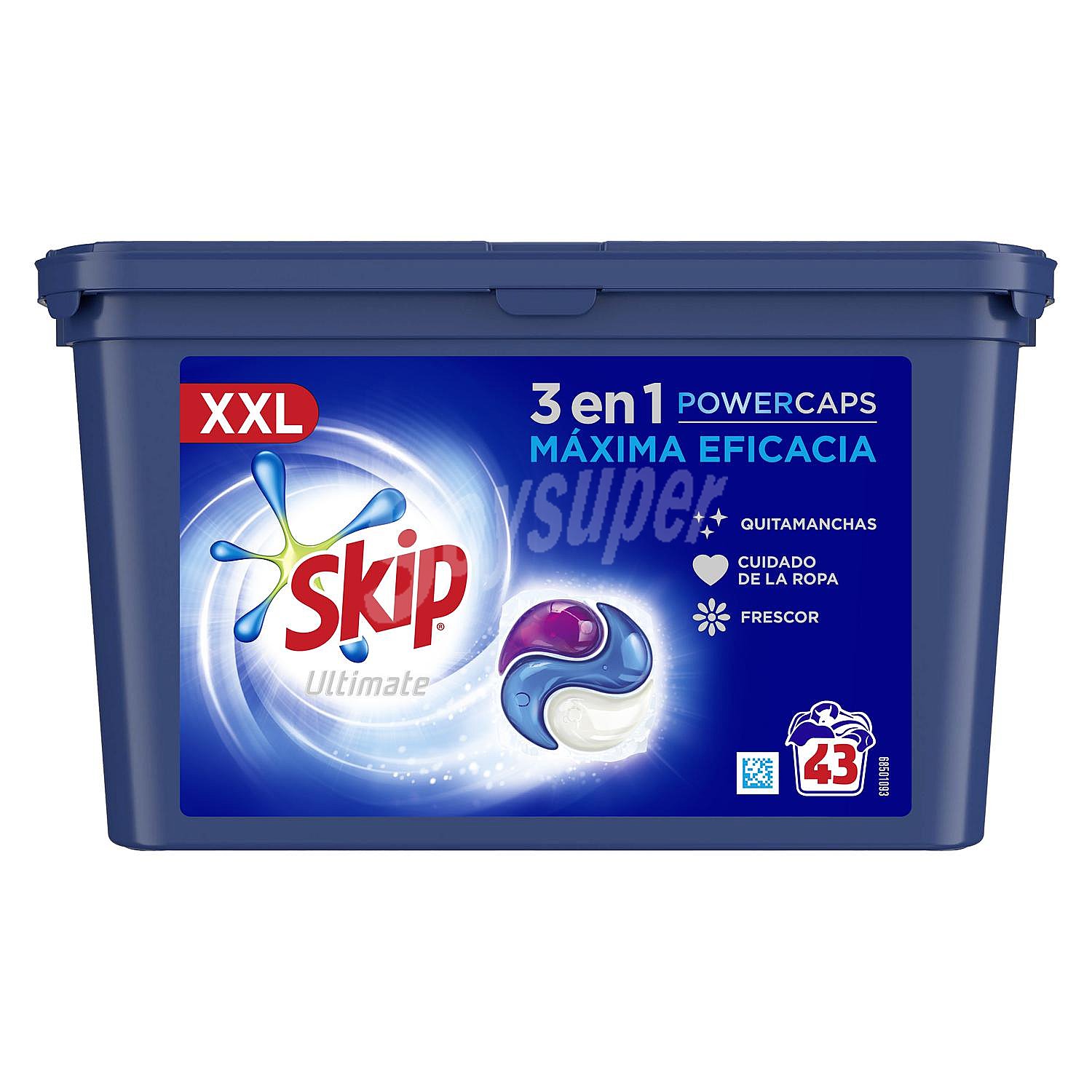 Detergente en cápsulas 3 en 1 máxima eficacia XXL Ultimate Skip