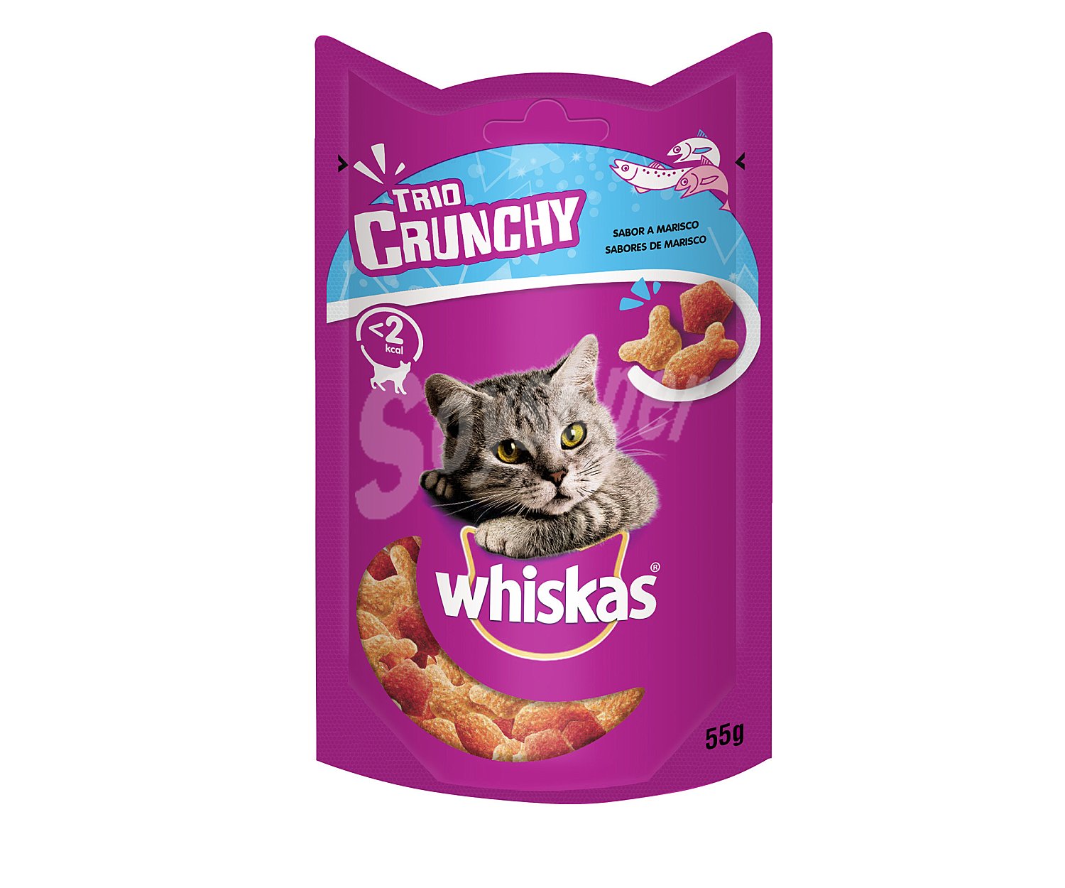 Snack para gatos sabor mariscos trio crunchy