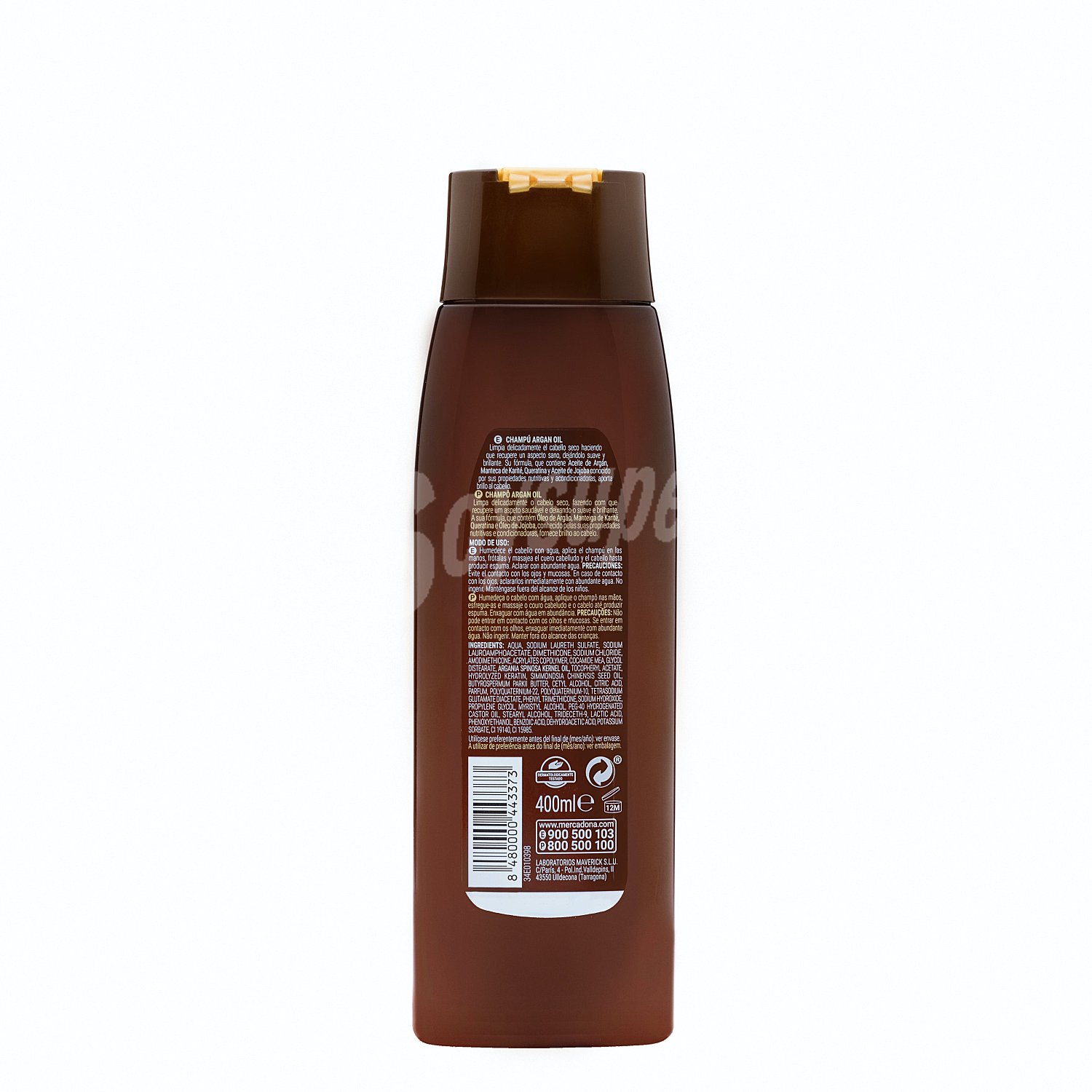 Champu aceite argan nutricion y brillo cabello seco y dañado