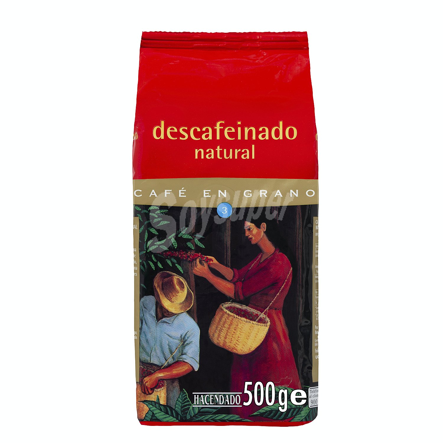 Cafe grano descafeinado Nº3 (medio)