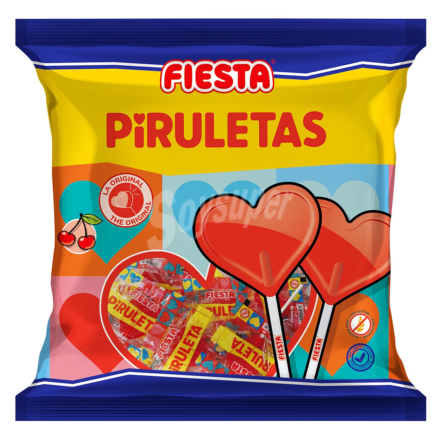 Piruletas corazón Fiesta (caramel)