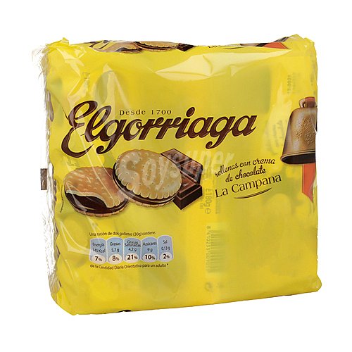 Elgorriaga Galletas rellenas de chocolate elgorriaga