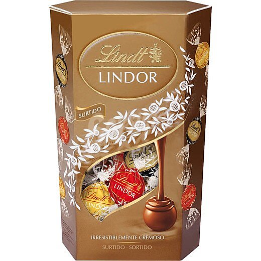 Lindt Surtido de bombones de distintos sabores con chocolate lindt lindor