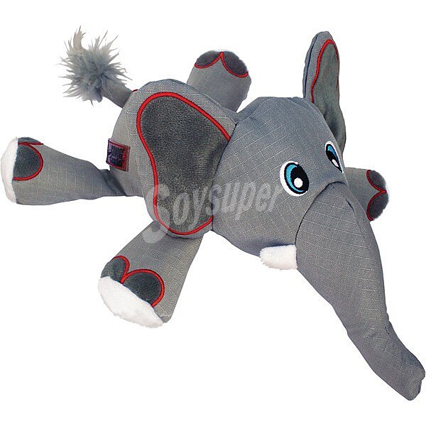 Juguete para perros elefante de peluche color gris