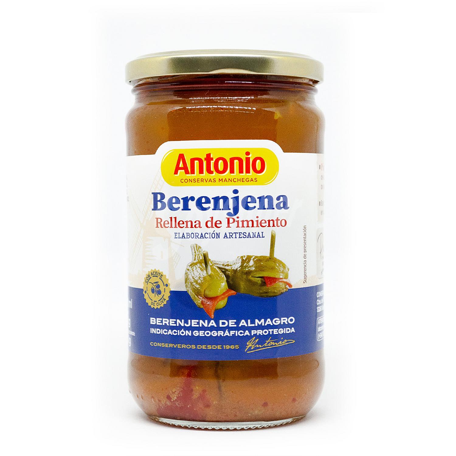 Berenjenas rellenas de pimiento Antonio sin gluten